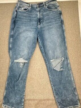 NEW! Arizona Jeans 90's Curvy Straight Highest Rise Sz 19 Ripped Distressed